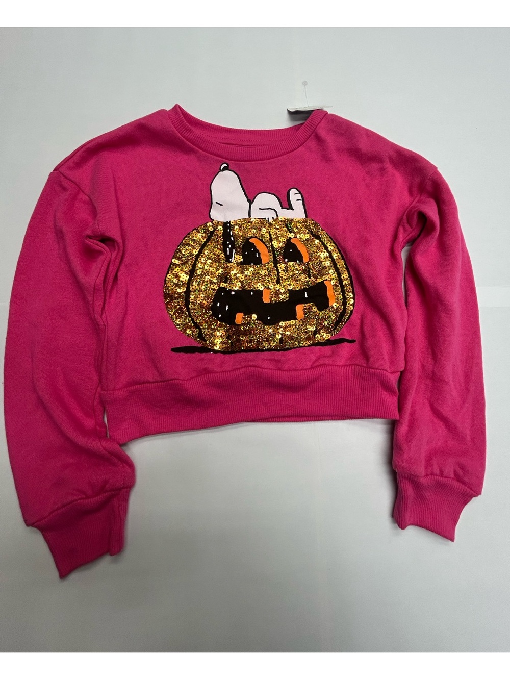 Marshalls Hot Pink Girls' Sequin Pumpkin & Character Sweatshirt Size 4 NWT